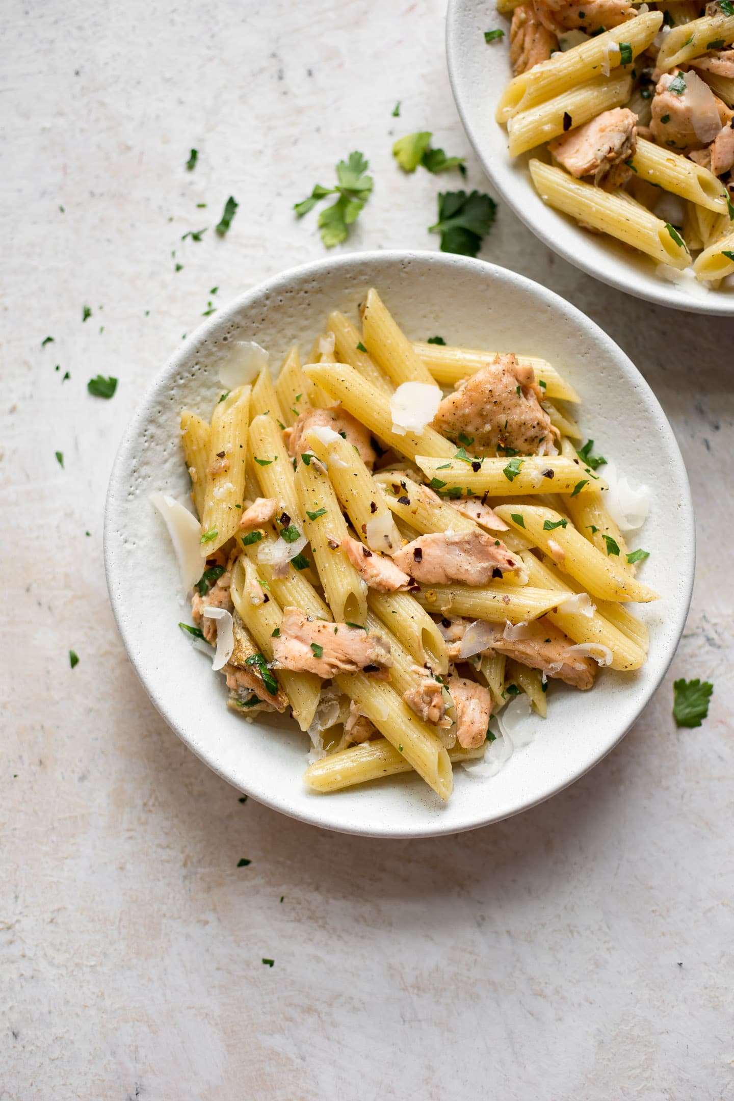 Garlic Salmon Pasta